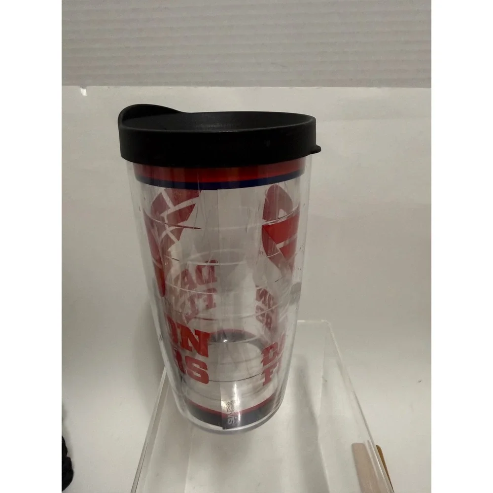 Tervis Tumbler Dayton Flyers Insulated Travel Cup 16oz Clear Red Black Lid NCAA